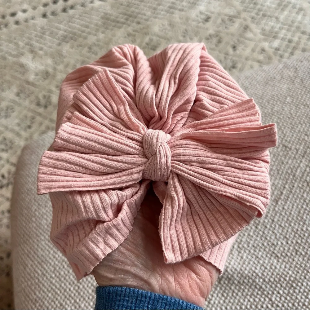 Posh Peanut Molly Hat Head Wrap with Bow Dusty Rose